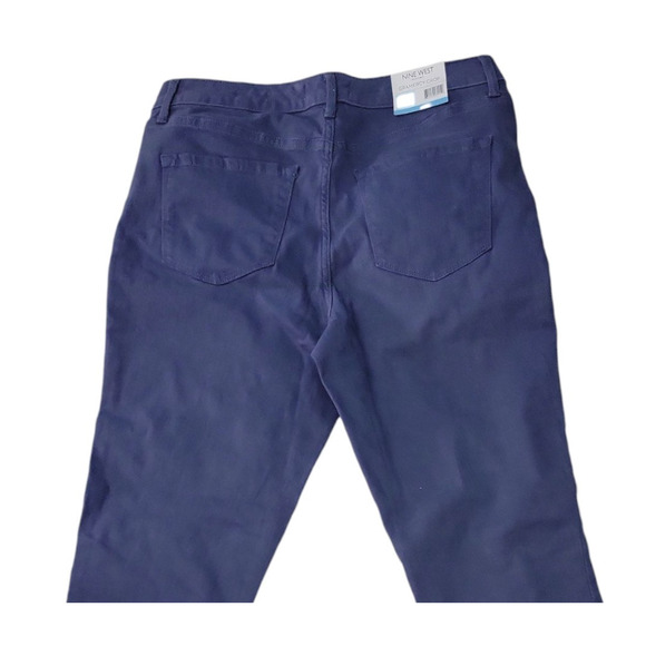 Nine West Womens Gramercy Slim Fit Pockets Crop Pant Blue Size 16 - Picture 5 of 7